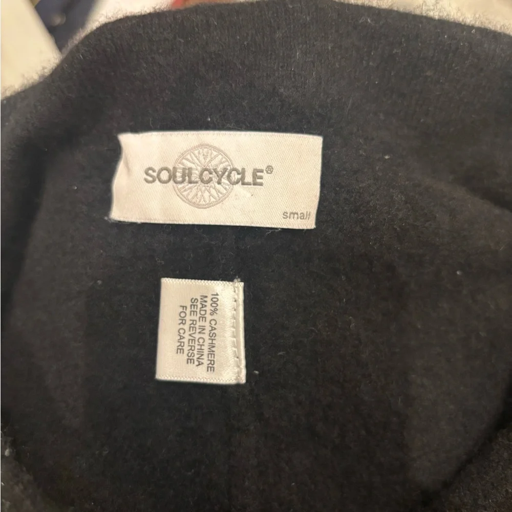 SoulCycle Black Cashmere Joggers with Logo - Picture 2 of 3